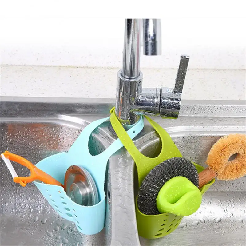 Soap Sponge Sink Shelf Racks Reusable Adjustable Baskets for Organizing Kitchen Bathroom Hanging Storage Basket Kitchen Items