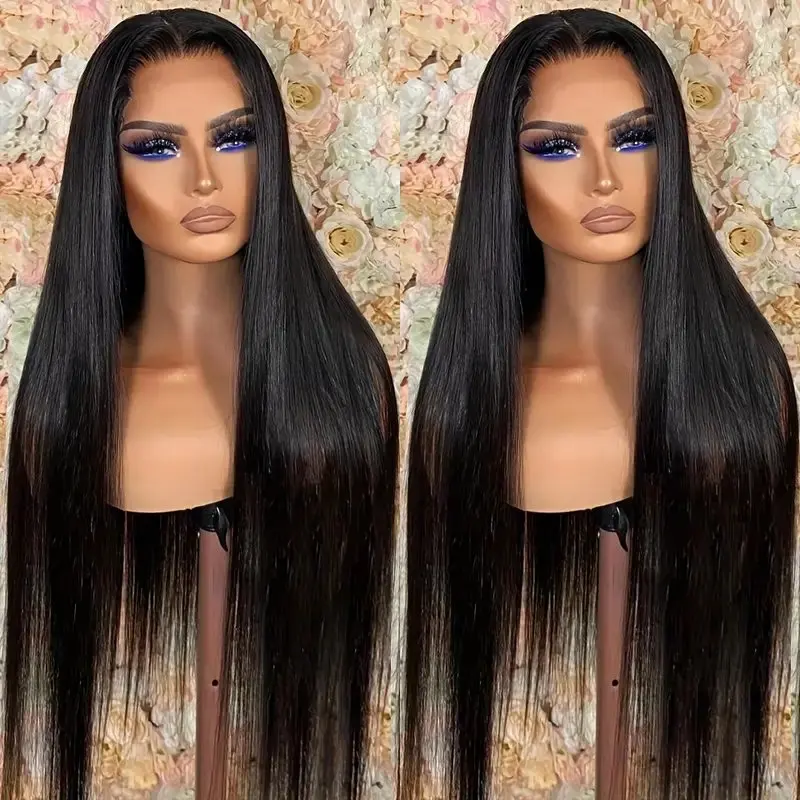 Rosabeauty 40 Inch 13x6 Straight Lace Front Wig Human Hair 13X4 Frontal 5X5 Glueless Ready to Wear Wigs 250% For Women