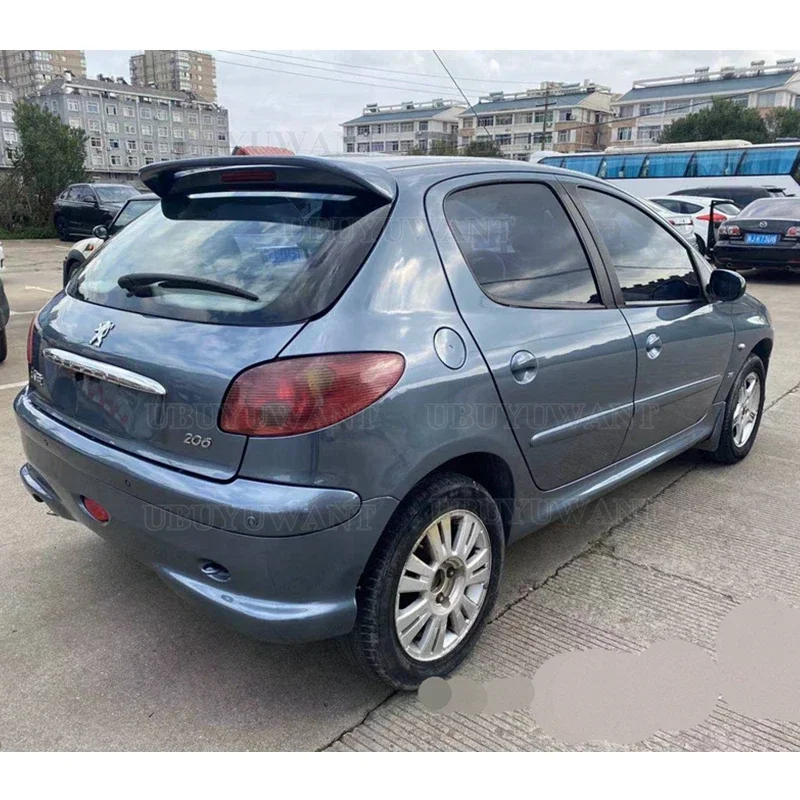 

Для хэтчбека Peugeot 206, Задняя Крышка багажника, спойлер на крышу, крылья из АБС-пластика, черные Углеродные аксессуары для тюнинга экстерьера автомобиля 2013-2018