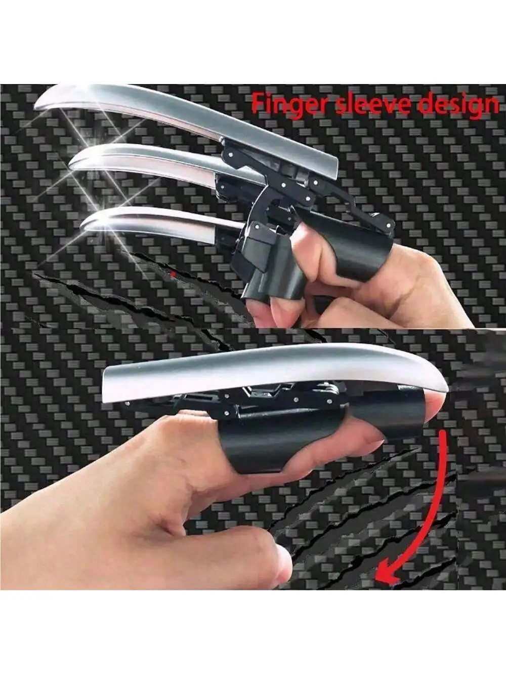 

Креативный забавный аниме-косплей, волчьи когти, одежда на пальцах, выдвижные пластиковые когти, крутые складные механические пальцы, игрушки-антистресс