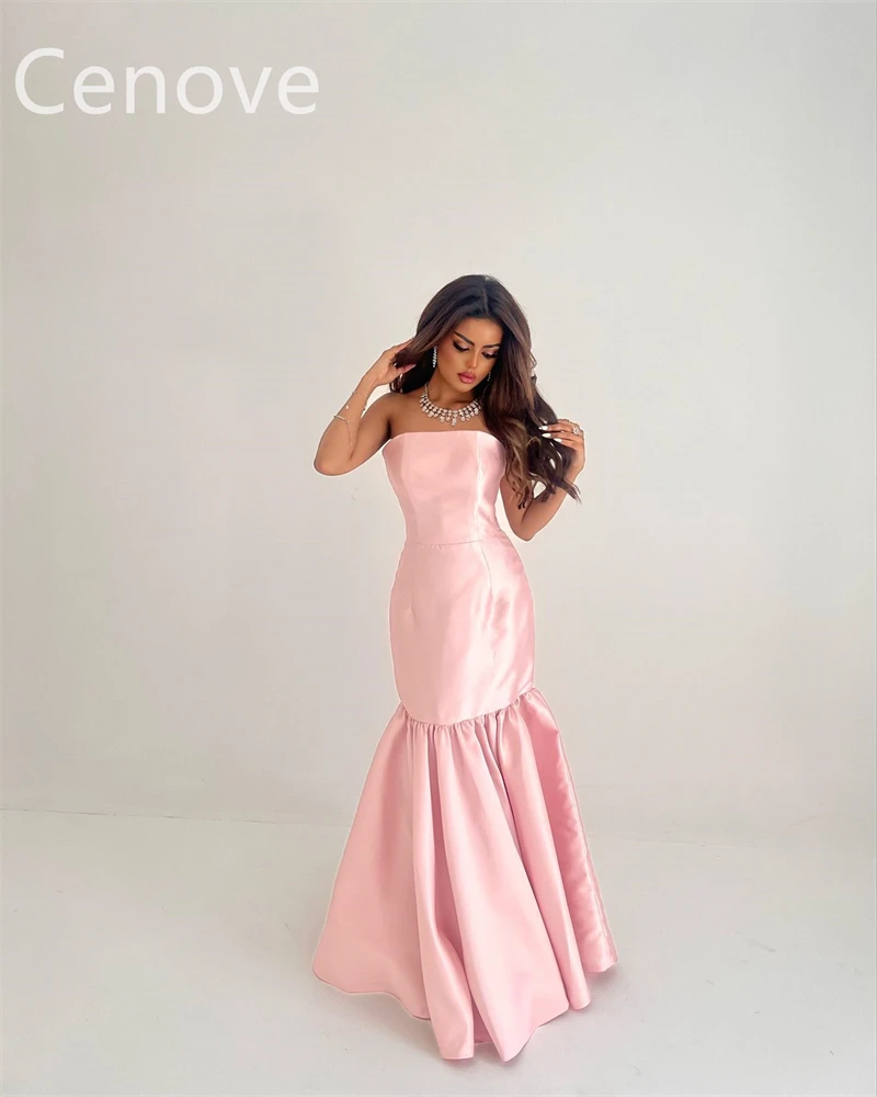 

Cenove Strapless Neckline Prom Dress SLeeveless With Floor Length Evening Summer Elegant Party Dress For Women2023