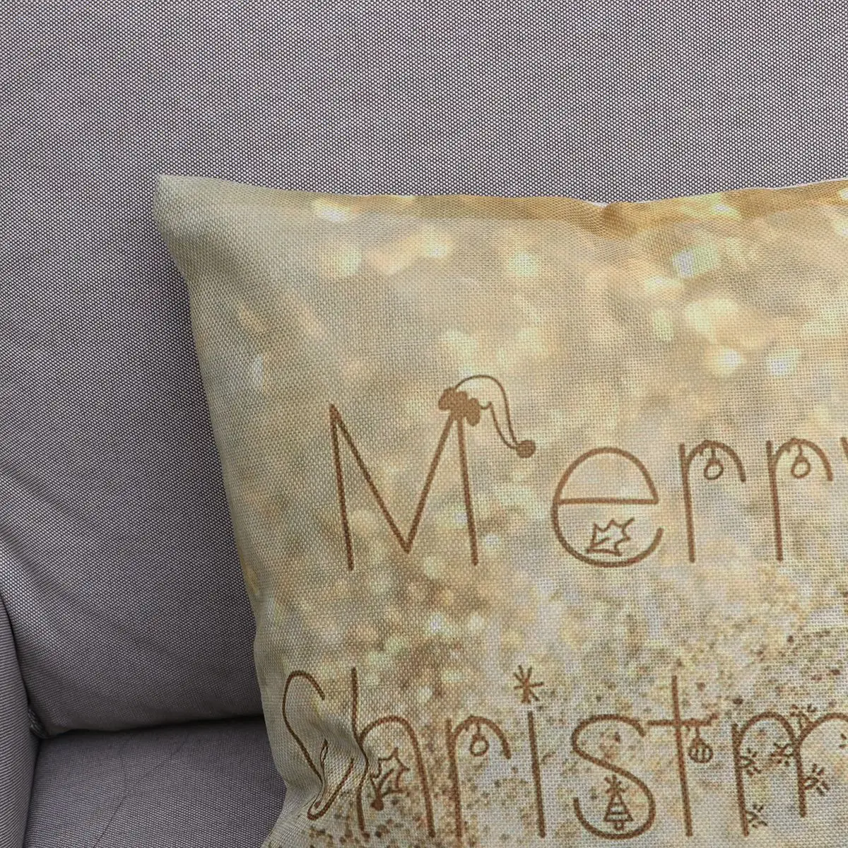 

Creative Pattern Pillow Cover 45x45cm Linen Fabric Festive Design Throw Cushion Case for Home Sofa Bed Chair Decor