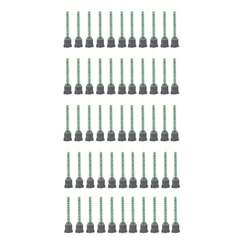 ABUI-50Pcs Epoxy Adhesive Mixing Nozzle Static Mixing Nozzle MB5-16 Mixing Tube (1:1Ratio) For AB Glue Mixer