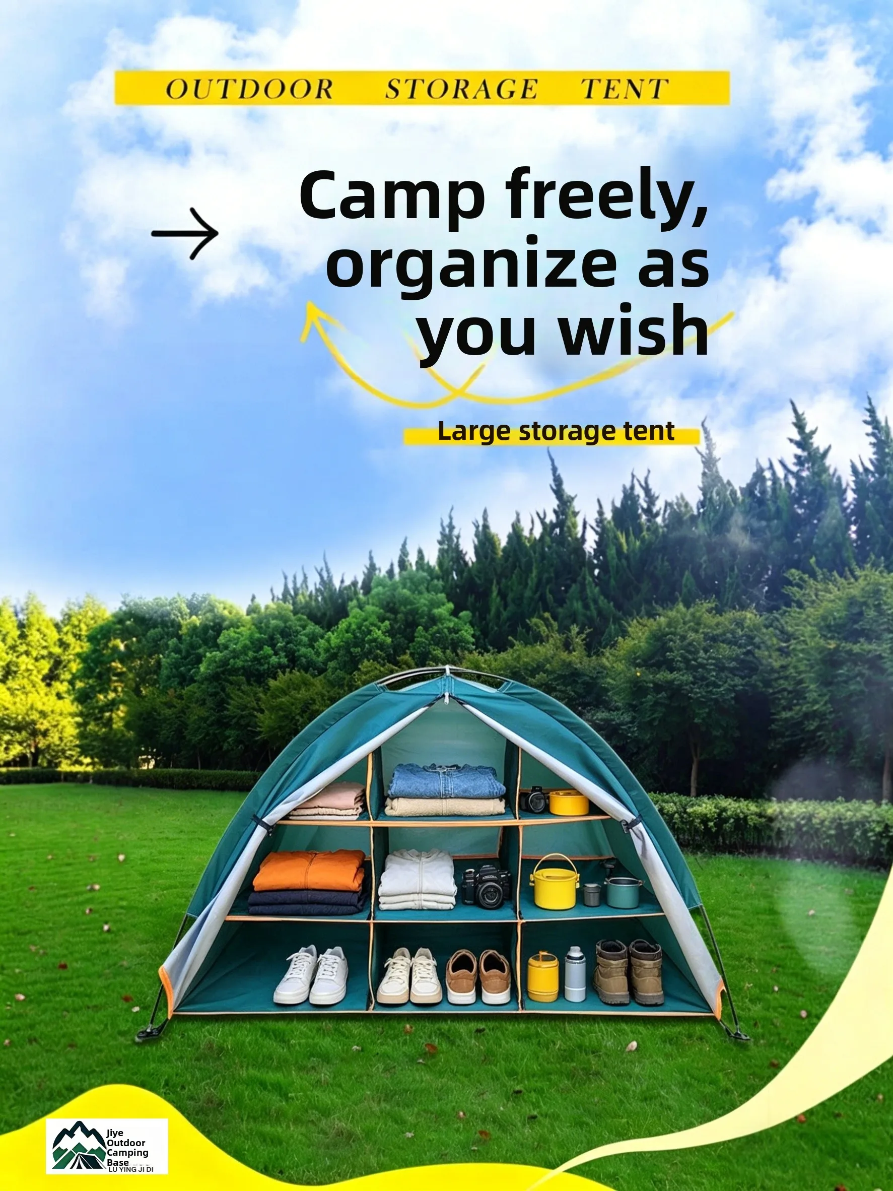 outdoor-camping-tent-storage-box-picnic-bbq-organizer-stackable-nine-grids-portable-travel-gear-beach-sports-equipment