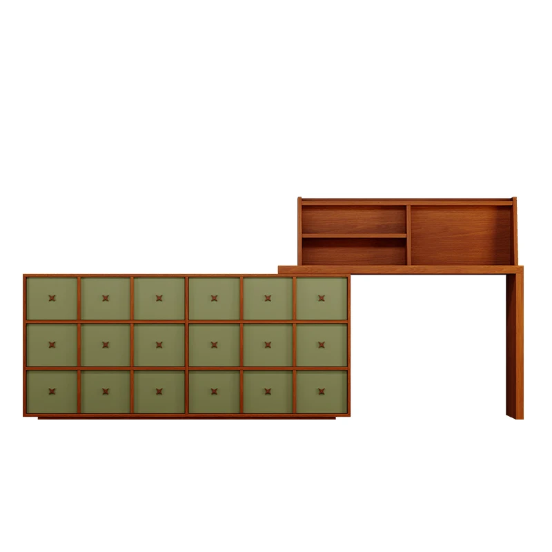 Интерьер Женский Большой Туалетный Столик Роскошный Зеленый Коричневый Хранение Уникальные Комоды Шкаф Nordic Penteadeira Мебель Для Спальни