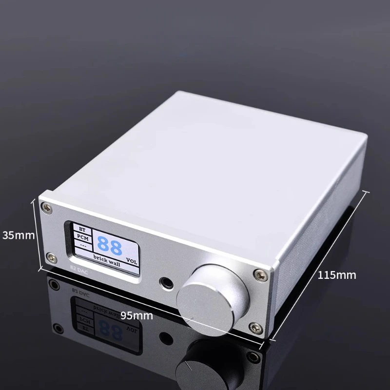 HIFI Dual ES9038Q2M USB Decoder QCC3084 Blueooth 5.4 Fiber Optic Coaxial Input DAC 24bit 192K LDAC