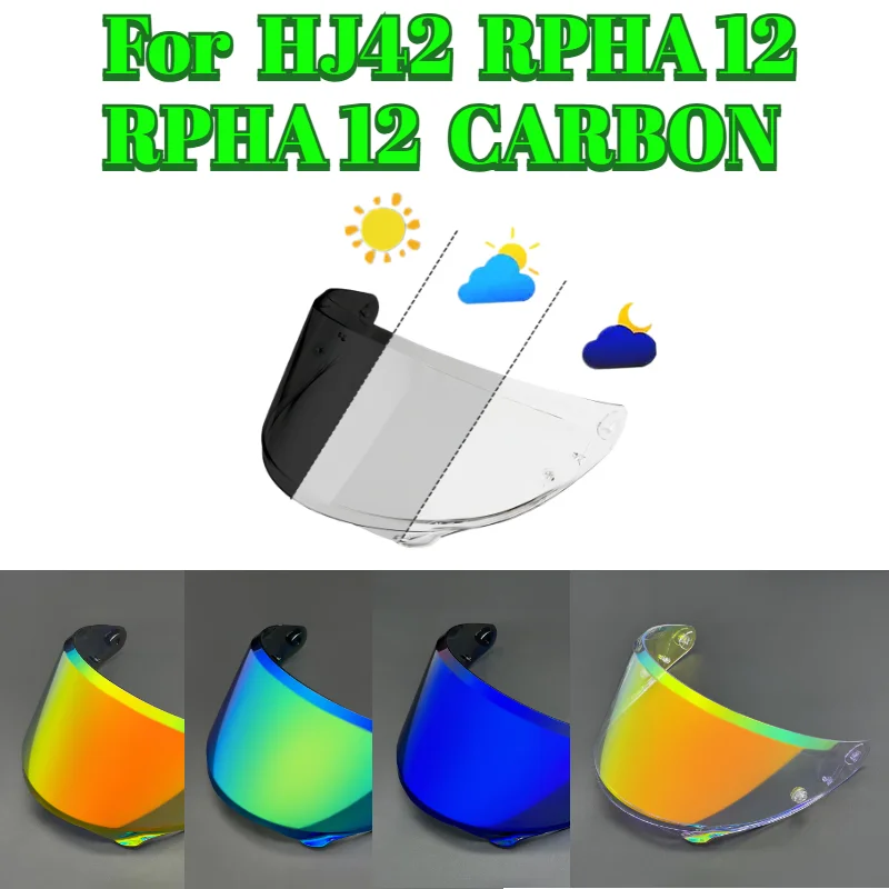 Rpha12 Carbon Visor for HJC HJ42 Rpha12 Visera Moto Interchangeable Face Shield Replacement Inner Coating Rpha 12 Carbon Lens