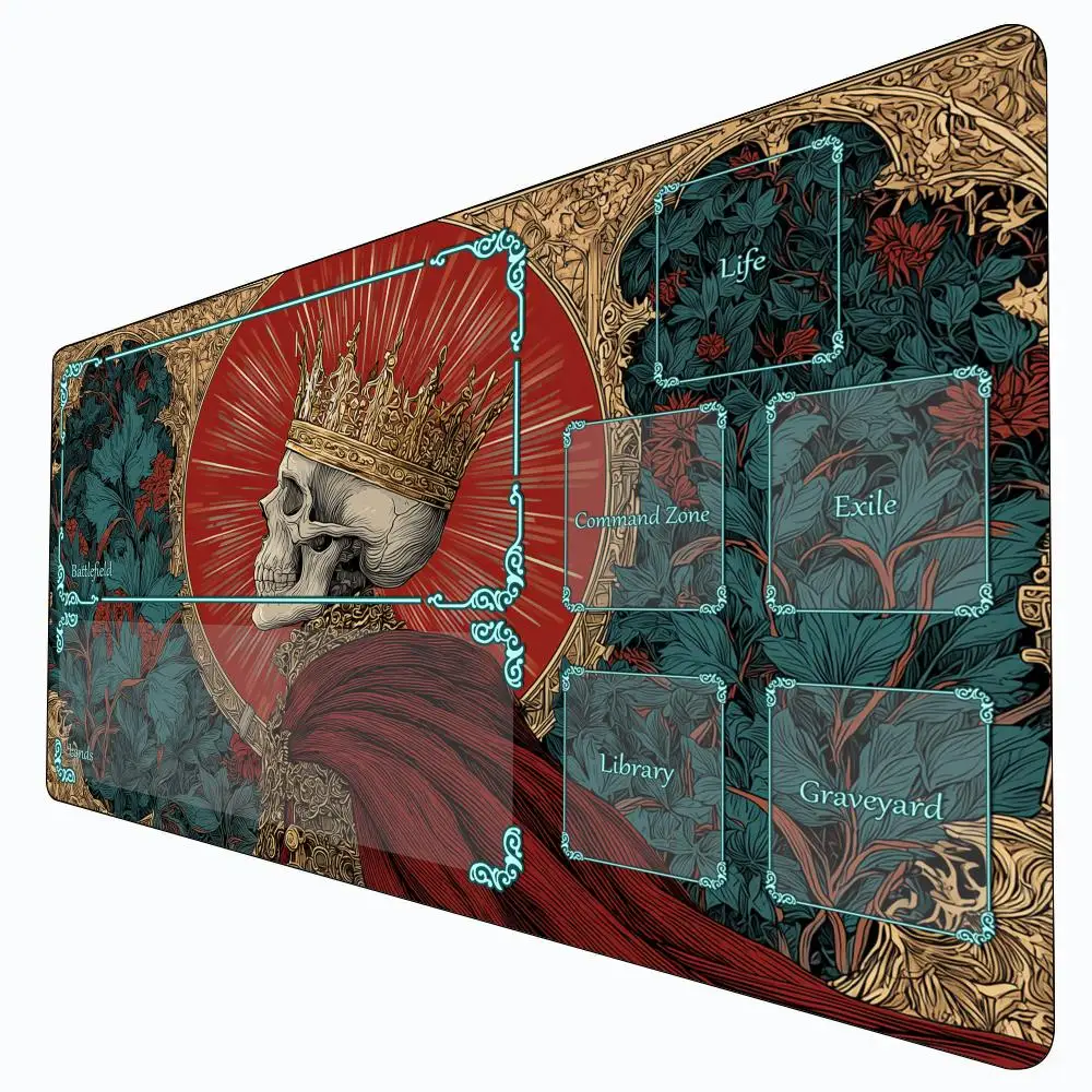 Gothic Skeleton King MTG Playmat Magic Card Battle Mat Non-Slip Durable 35X60CM Commander playmat Board Game Mat for TCG