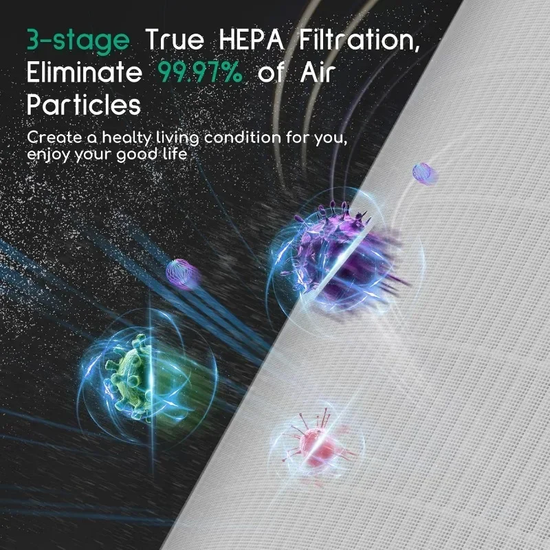 Purificadores de aire portátiles para el hogar, Sensor de calidad del aire para habitación grande, purificación de aire, electrodomésticos
