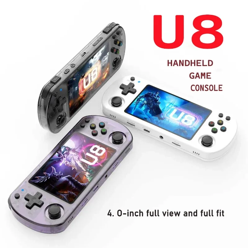 U8 Retro Handheld Video Game Console Linux System 4.0 Inch IPS Screen R35s Pro Portable Pocket Video Player