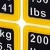 Lot de 2 autocollants jaunes de marquage de poids (10-200 lb) pour équipement de fitness et entraînement de force en salle de sport