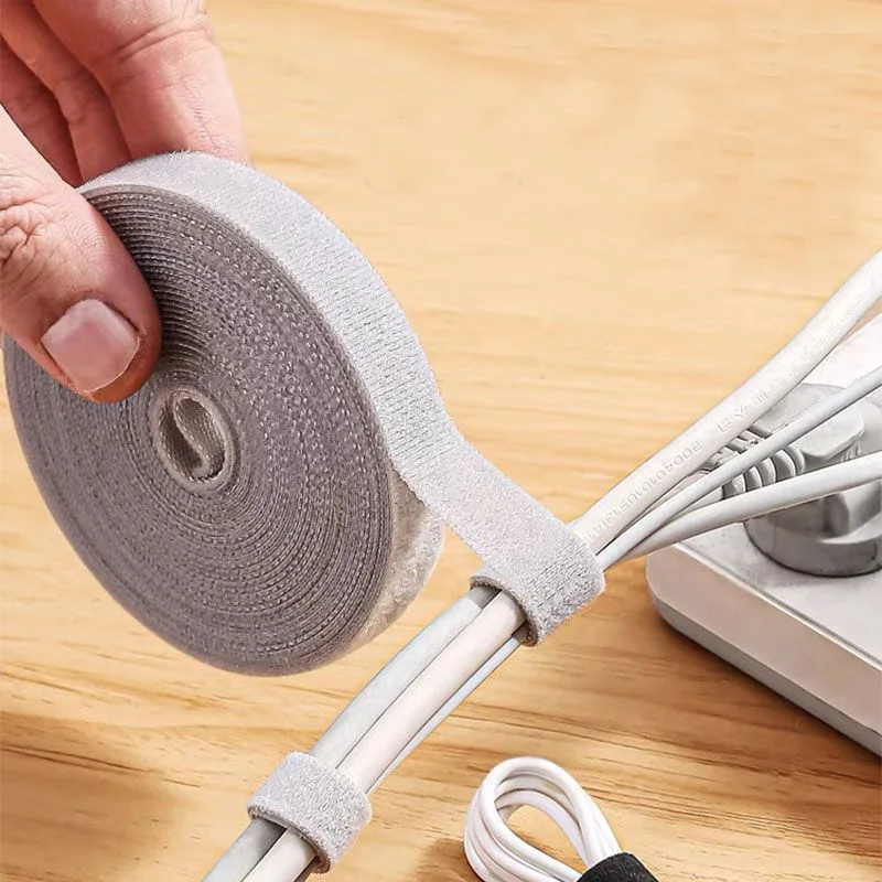10/15/20mm Reusable Adhesive Fastener Tape Strong Hook and Loop  Fasteners Back To Back Cable Ties Curtain Fastener Tape Roll