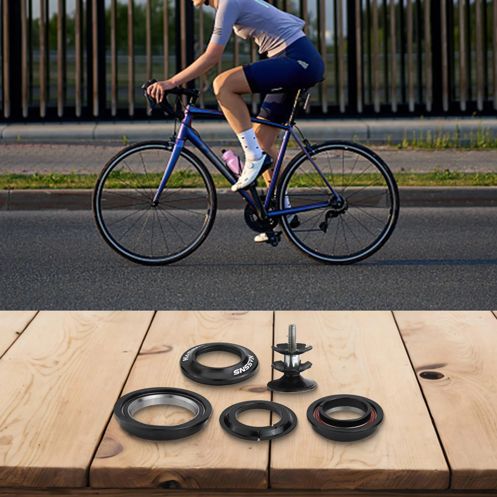 44-56MM Head Tube 28.6MM Headset Easy To Install No Tools Required Standard Conical Tube High Precision Bike Headset