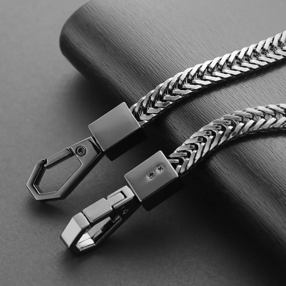 Long Metal Key Chains Wallet Belt Trousers Hipster Pant Jean Keychain Clip Anti-lost Rock Punk Keyring Jewelry For Men Car K407