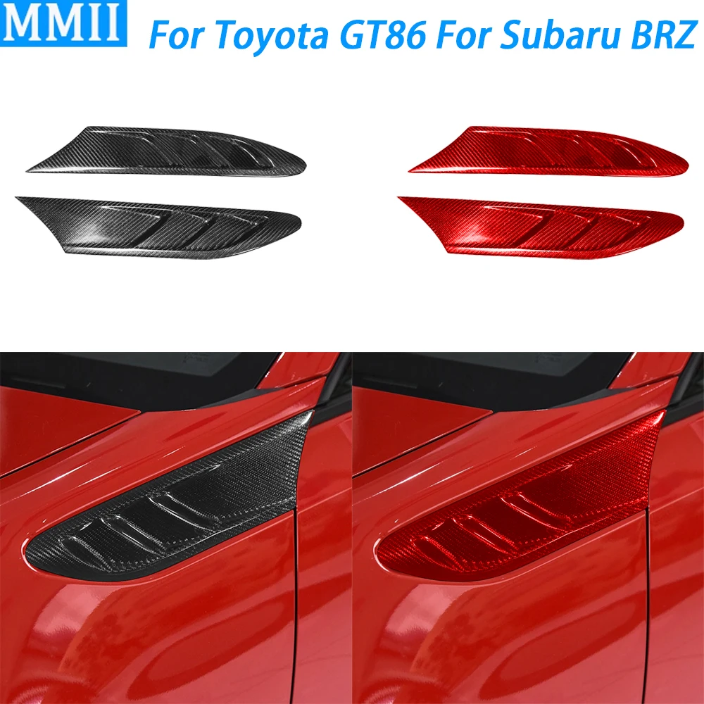 

For Toyota GT86 For Subaru BRZ 2012-2019 Real Dry Carbon Fiber Side Fender Air Vent Spoiler Panel Trim Cover Car Accessories