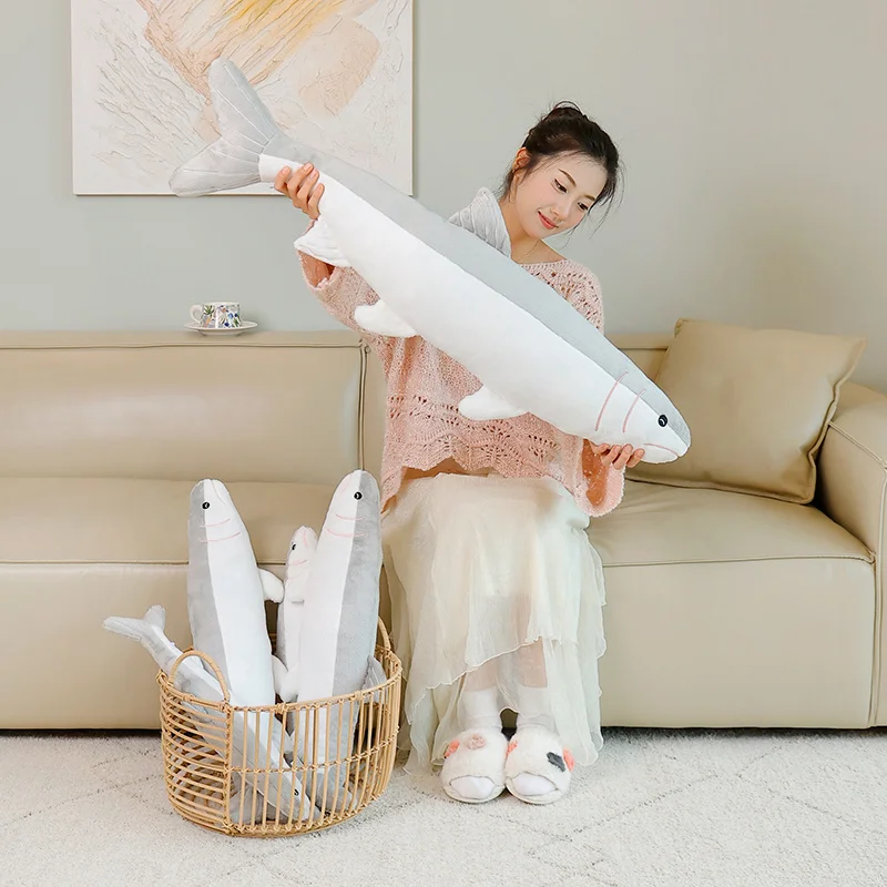 50/70/100Cm Gezouten Vis Knuffel Gezouten Vis Stok Sierkussen Thuis Sofa Decor Slaap metgezel Pop Kid Verjaardagscadeau