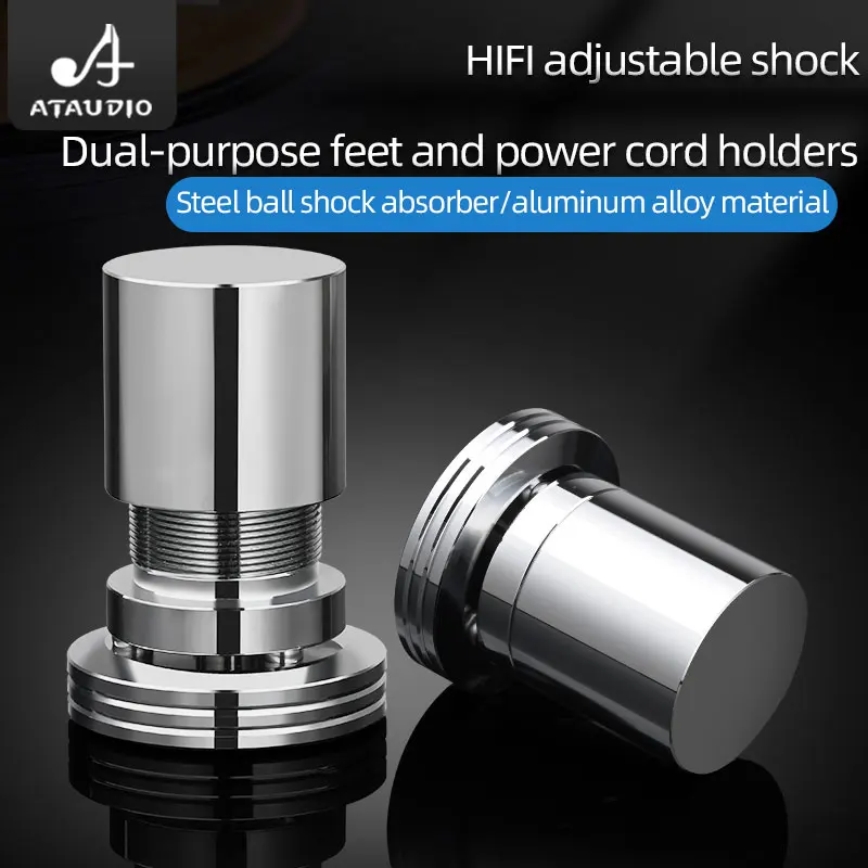 

1Pcs ATAUDIO HiFi Audio Isolation Feet Pads Adjust Height Amplifier Speaker Shock Absorber Aluminum Alloy Spikes Foot