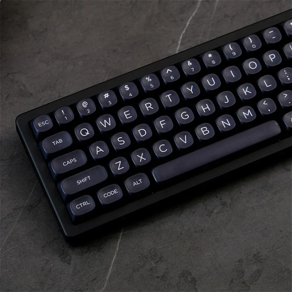 

Minimalist black, keycap 126 keys MOA height PBT material, thermal sublimation, suitable for mechanical gaming keyboards