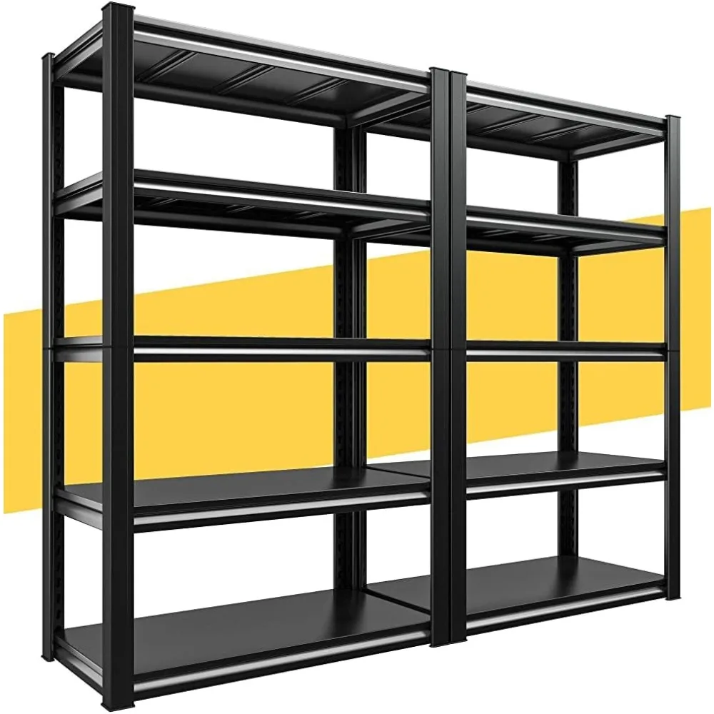

Storage Shelves 2000LBS Garage Shelving Heavy Duty, 5-Tier Adjustable Garage Shelves, Metal Shelving for Garage, Basement