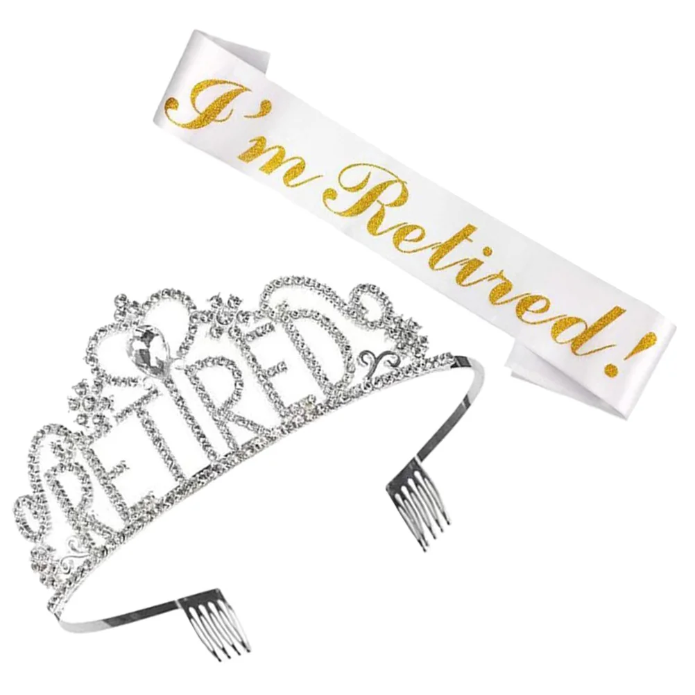 

Headband Sash Set Rhinestone for Women Girls Lightweight Celebration Accessories