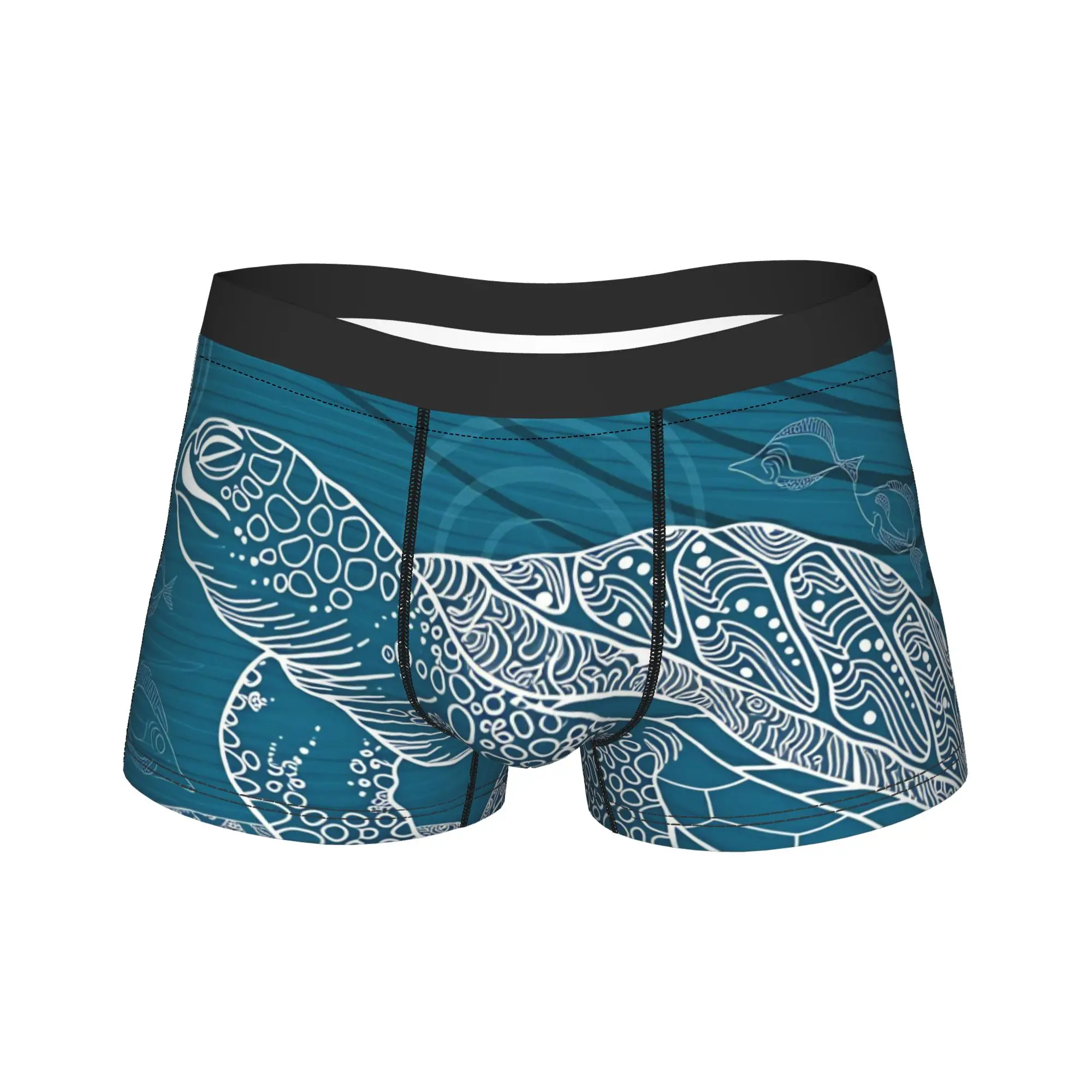 Sea Turtle  Trunk  3D Pouch Underwear Hot Sale Pattern Boxer Brief Funny Men Panties Big Size 2XL