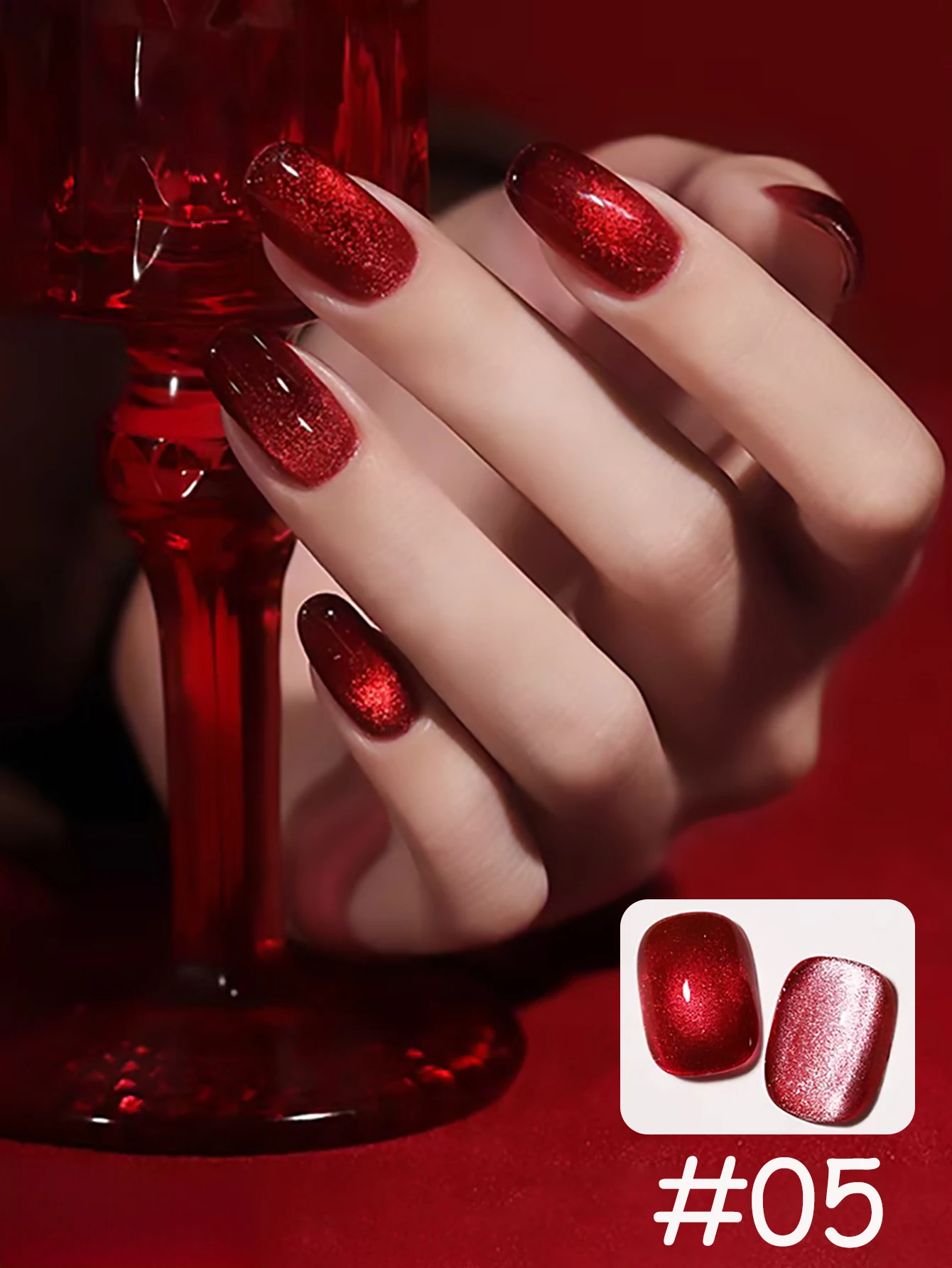 1-8 قطعة WS Y2K الأظافر الساخن نمط الجليد شفافة الذهبي البرتقالي الأحمر الذهب الزجاج حبة القط العين هلام طلاء الأظافر صالون الأظافر المنزل DIY بها بنفسك