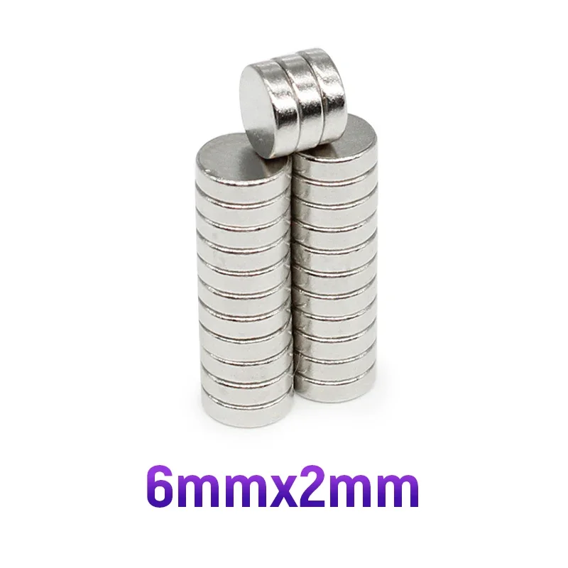 50/100/200/300/500/1000PCS 6x2 Mini Small Round Magnets Strong 6mm x 2mm N35 Circular Permanent Neodymium Magnet Disc 6x2mm 6*2