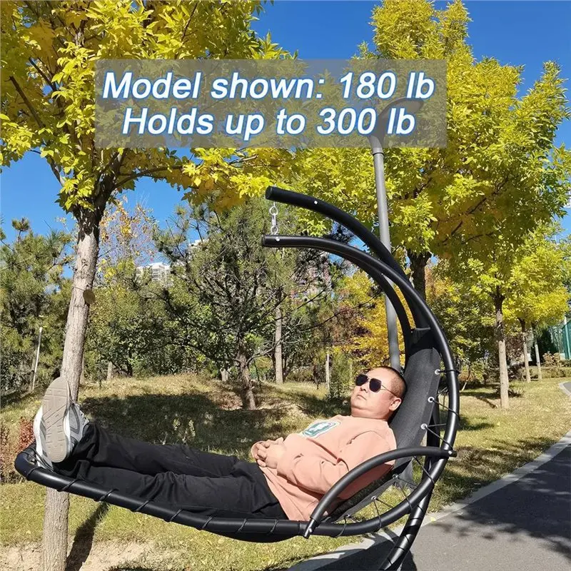 A25I-شبكة بديلة مقاومة للماء للفناء كرسي صالة معلق منحني مع حبل #2