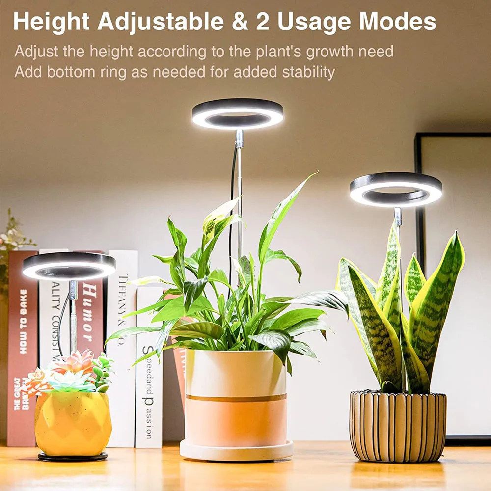 Indoor Full-Spectrum Plant Growth Lights, Led Plant Lights, and Indoor Sunlight-Like Growth Lights Are Suitable for Indoor Plants and Grow Lights with Retractable Bases image 6
