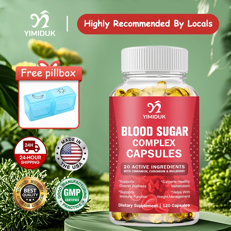 

Yimiduk Blood Sugar Supplement, With Cinmamon, for Weight Management, Energy & Overall Wellness