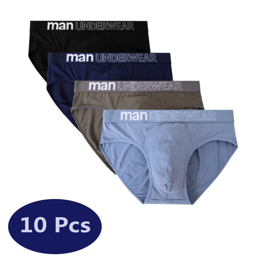 

10 Pcs/Lot Men's Briefs Underwear Letter Comfortable Panties Shorts Sexy Boxer Shorts Gifts for Man Underpants