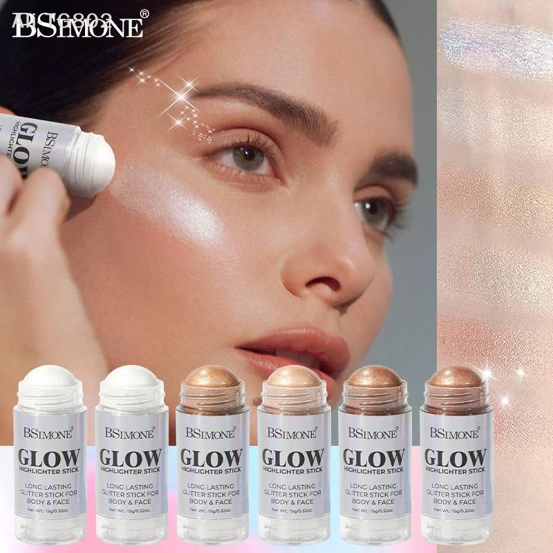 1 قطعة من قلم تحديد الوجه ثلاثي الأبعاد من BSIMONE - أداة مكياج سهلة الاستخدام لتفتيح البشرة وتغطية العيوب وإضفاء اللمعان