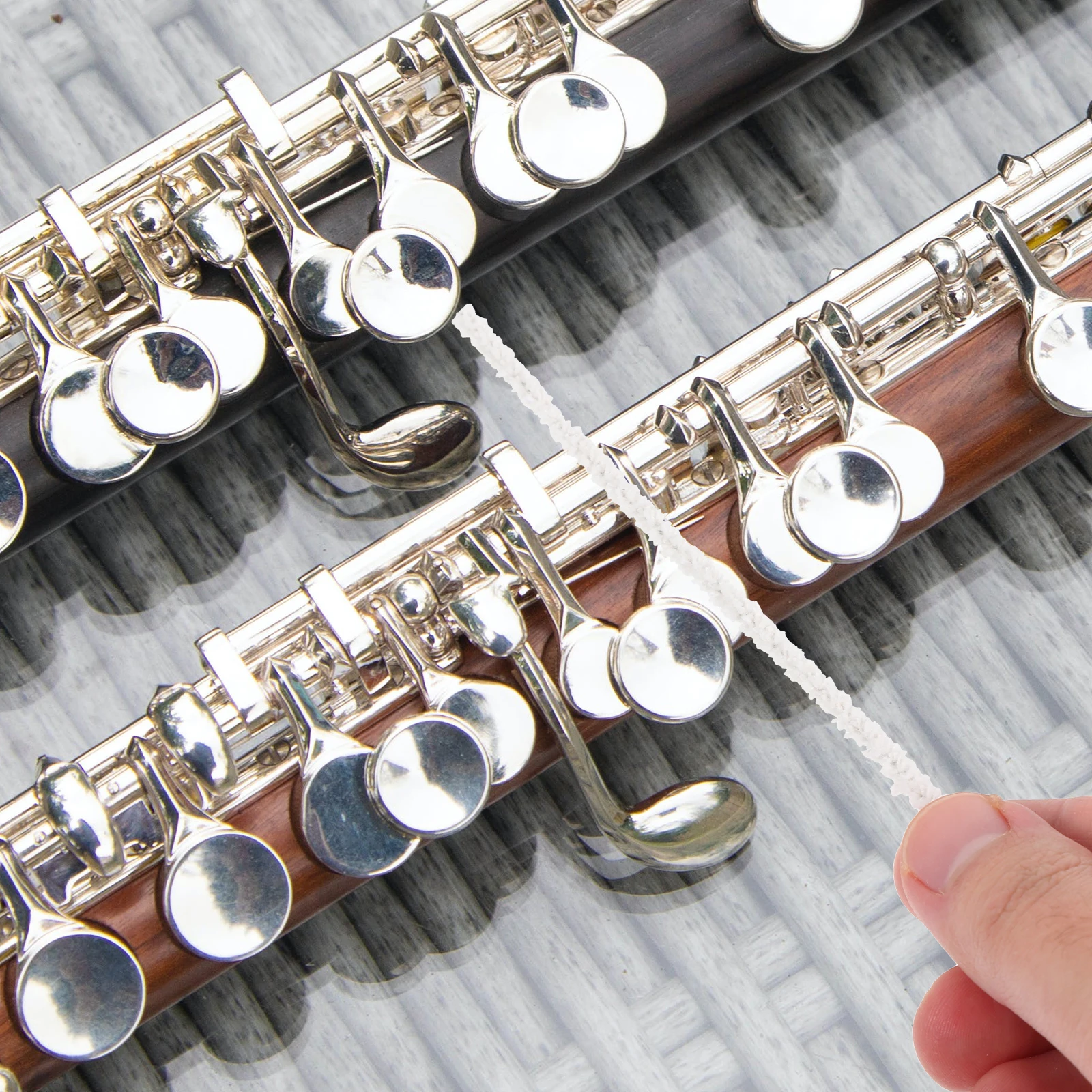 

50 Pcs Wind Instrument Cleaning Tool Saxophone Brushes Brass & Woodwind Kit Bass Tenor Fluff Horn Flute Kits