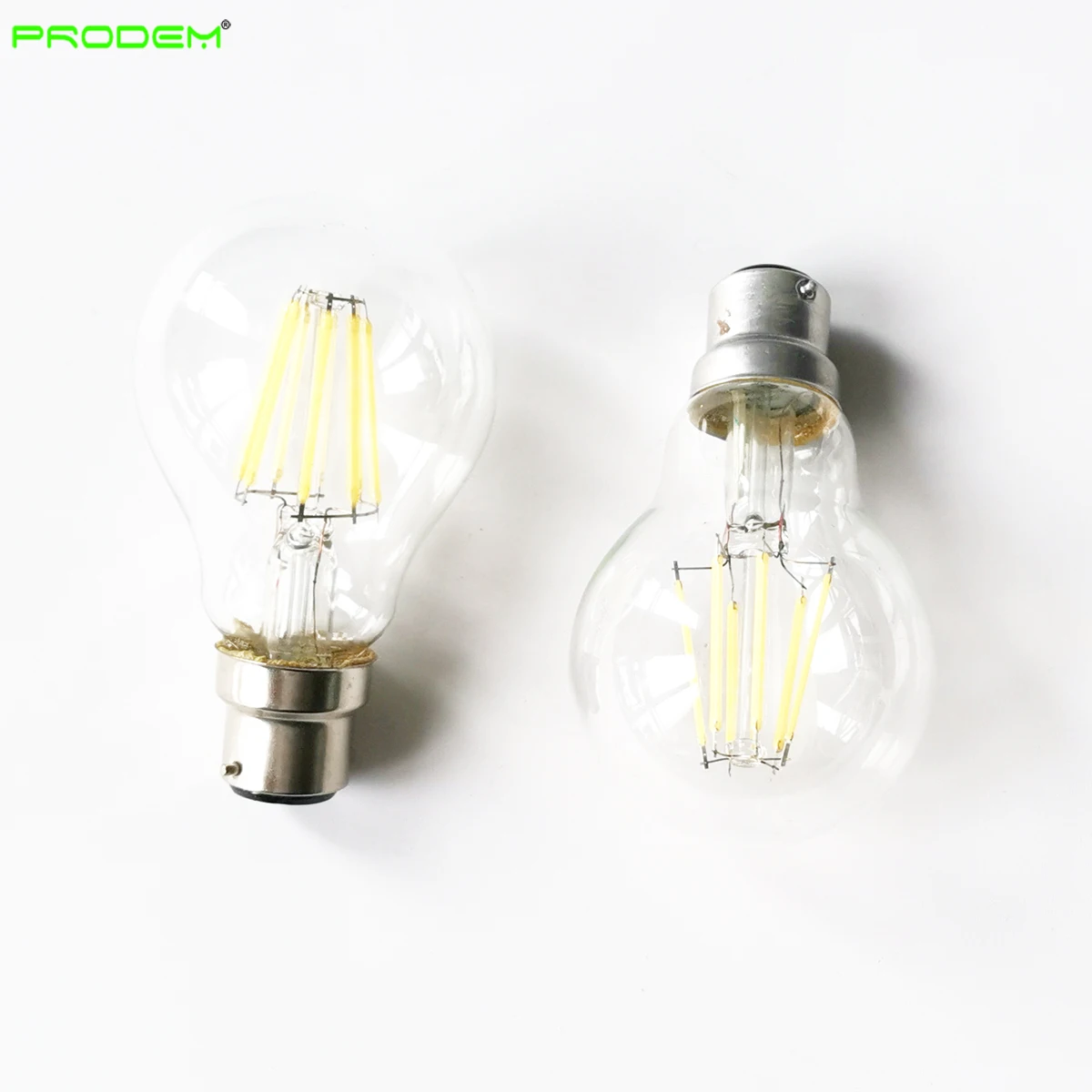 2 YEAR WARRANTY 2 PACK 6W 8W LED Filament Bulb A60 A19 Edison Bombilla Bayonet B22 Base Clear Glass 120V 220V 230V 240V