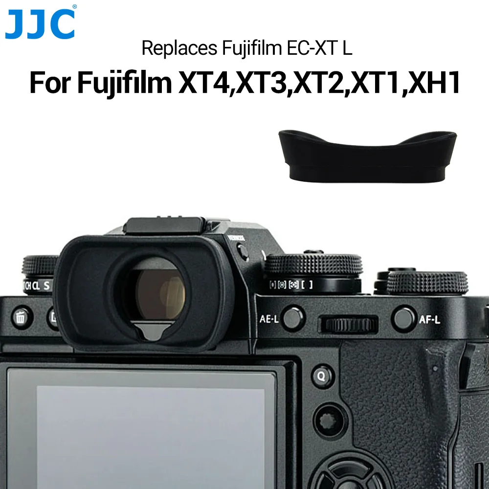 JJC EC-XT Soft Silicone Eyepiece Eyecup Viewfinder Eye Cup for Fujifilm X-T5 X-H2 X-T4 X-T3 X-T2 X-T1 XT4 XT3 XT2 XT1 GFX100