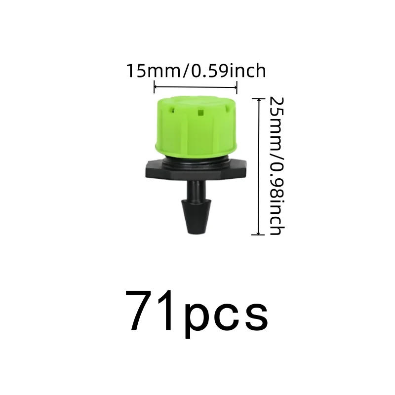 71 pcs Water Flow Control Nozzles, Efficient Water Saving and Green 8-Hole Design, ideal for Vegetable Garden Sprinkling