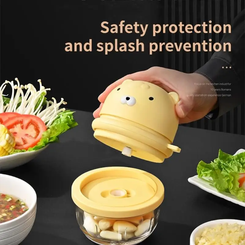 N58D ثوم الثوم الكهربائي USB القابل لإعادة الشحن المطبخ معالج الطعام المعالج البصل العملي آلية السحب dicer