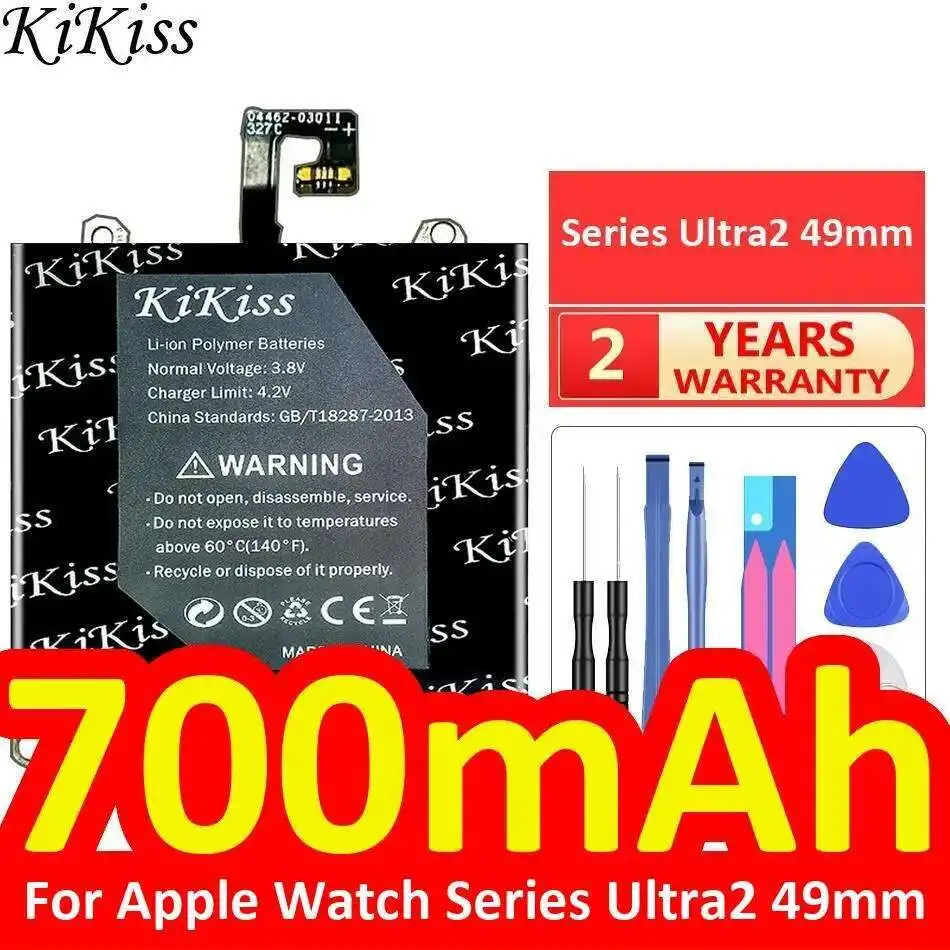 

Аккумулятор для часов емкостью 700 мАч для Apple Series Ultra2, 49 мм, долговечная работа