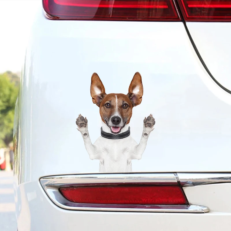 TM28# Funny Jack Russell Terrier Dog Motorcycle Bike Stickers Puppy Car Styling Decals