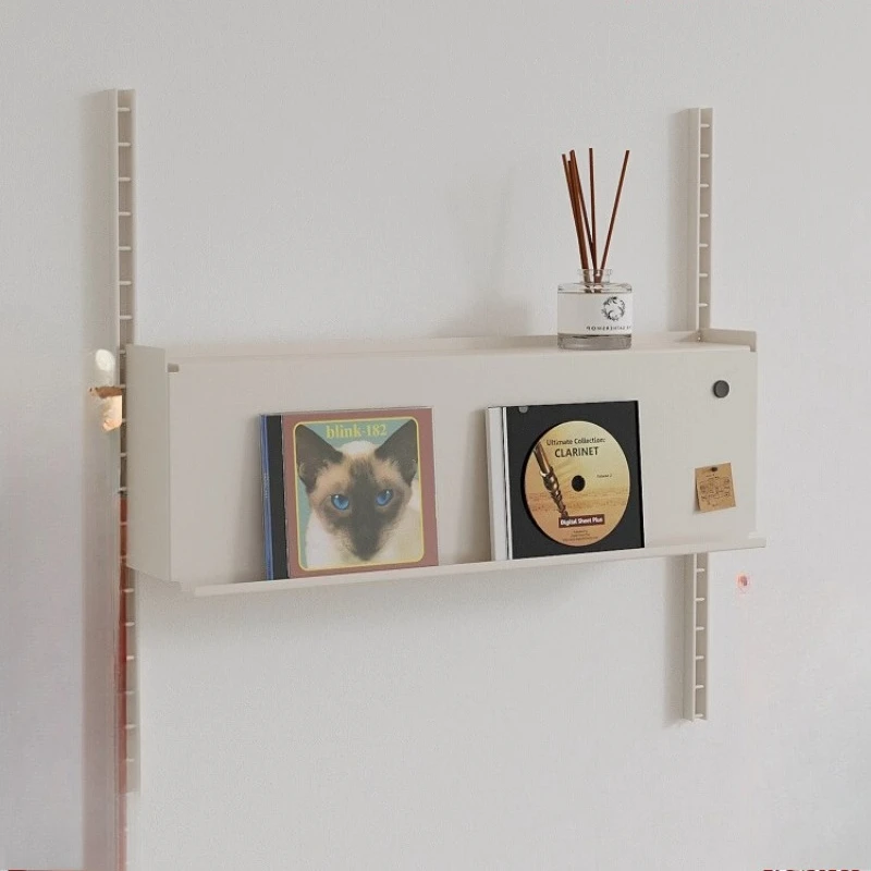 Iron Wall Magazine Rack Magnetic Newspaper Holder for Living Room Modern Floating Bookshelf