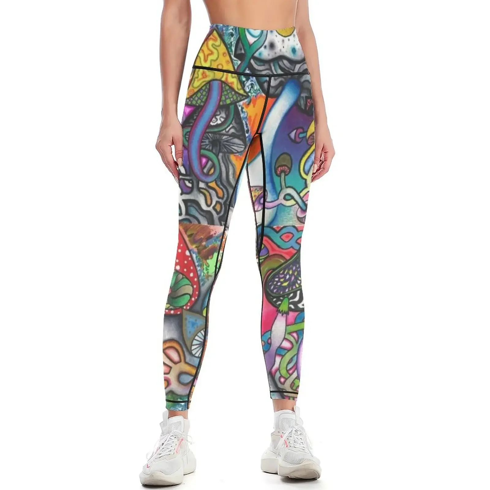 

mycelium network Leggings Pants sport flared Womens Leggings