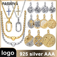 2025 New Disney ME Series Necklace with DIY Pendant: Ancient Coin, Lion, and Cross Design - Perfect as a Holiday Gift