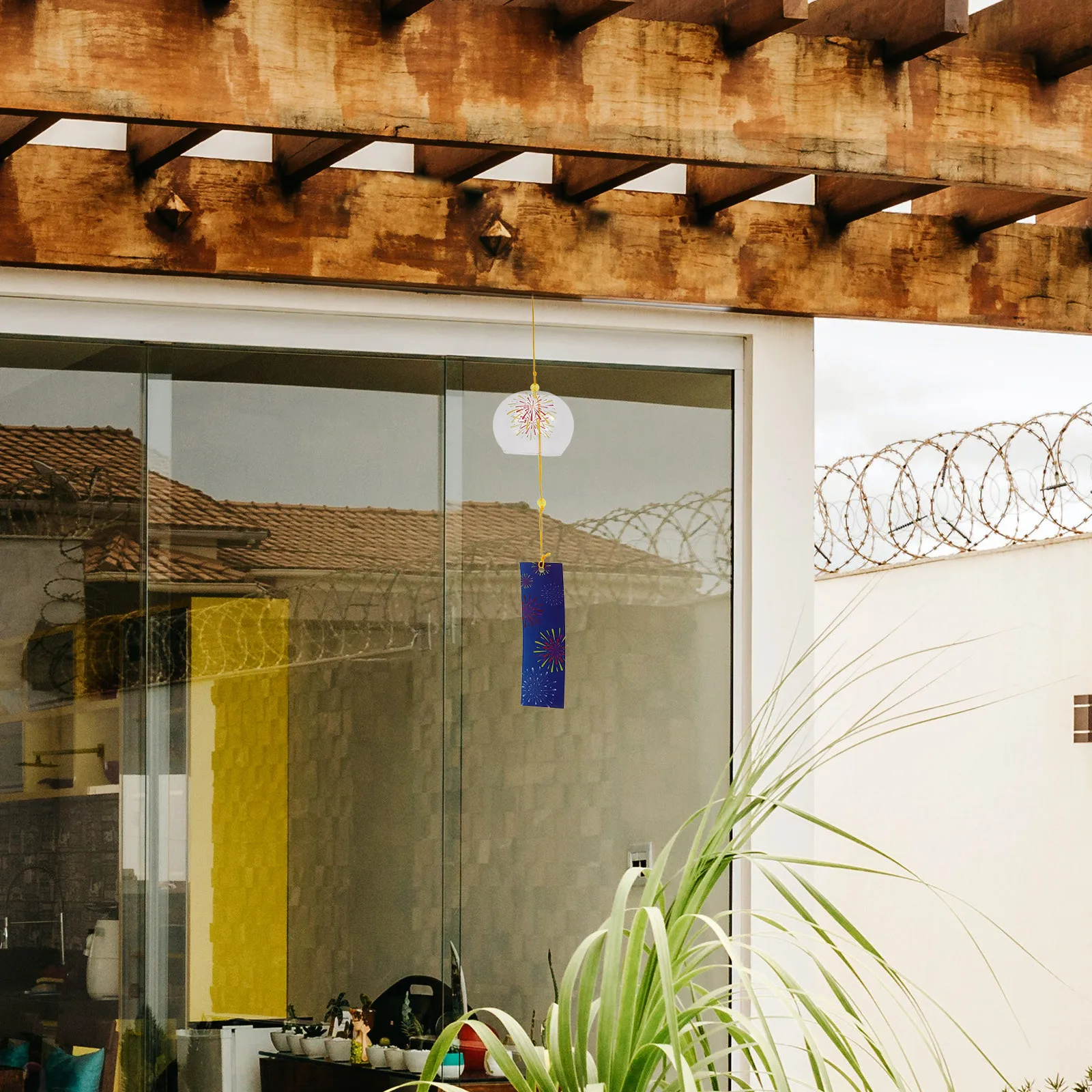 

Vintage Japanese Style Glass Wind Chimes Clear Sound Decorative Pendant Outdoor Garden Balcony Home Decor Wind Bell