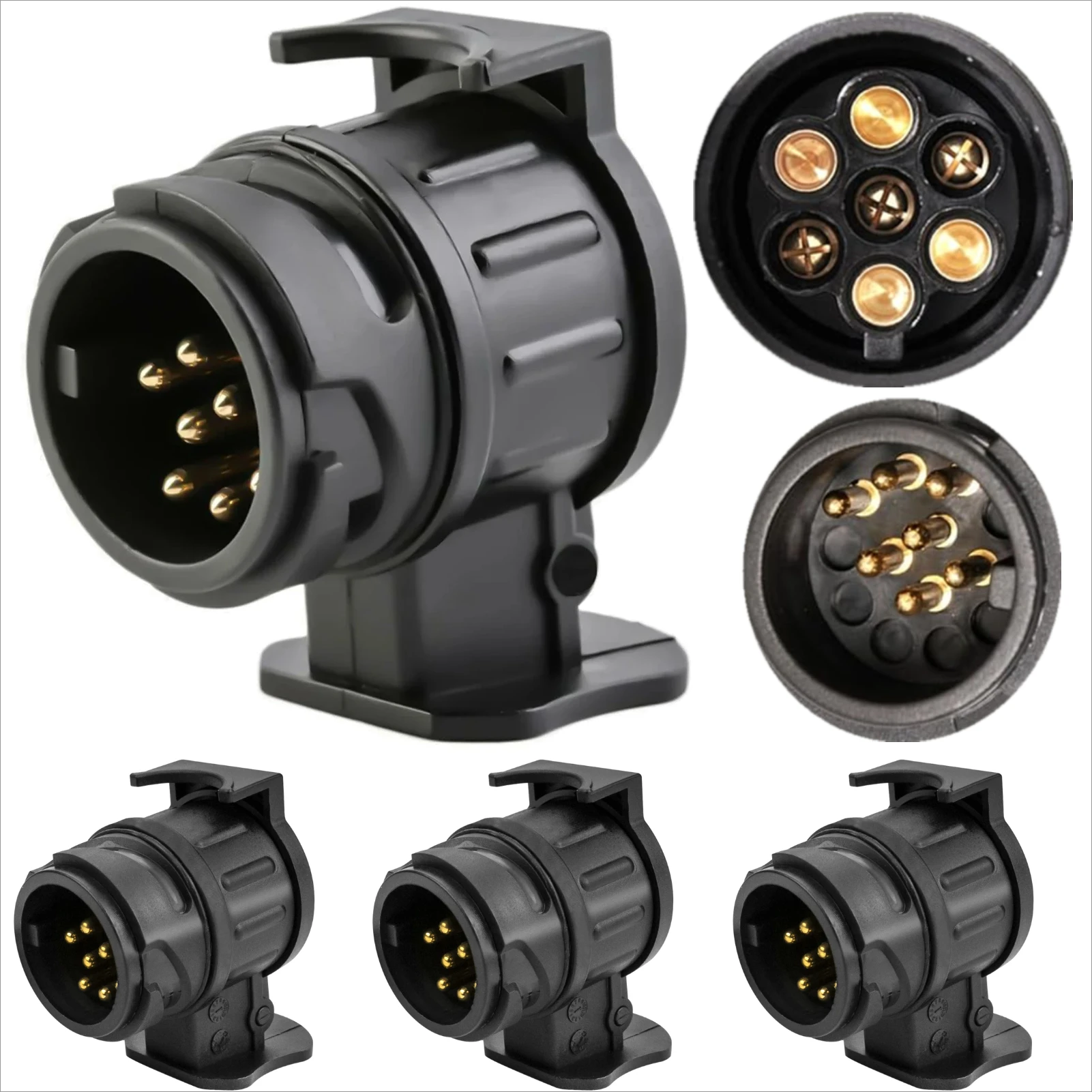 1/5/10PC Wholesale 13 Pin To 7 Pin Plug Adapter Durable Trailer Connector 12V Towbar Towing Socket Car Truck Caravan Accessories