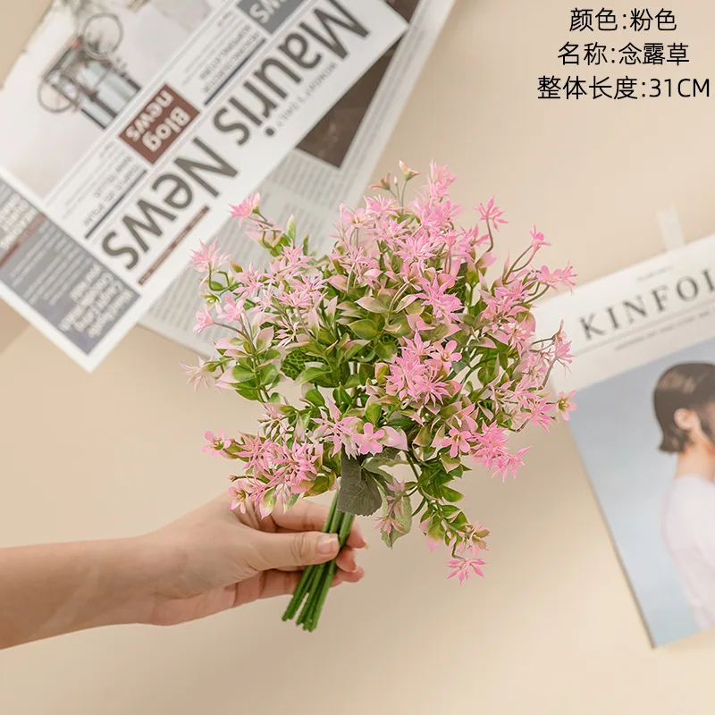 

1PCS Simulation Flower Fake Plant Wedding Supplies Living Decor Artificial Plants Grass Wall Home Garden Decoration Accessories