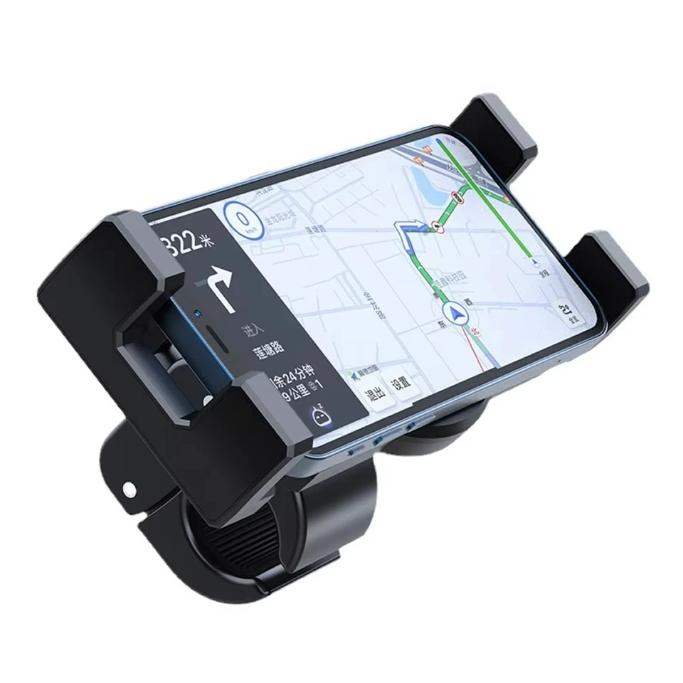 دراجة نارية حامل هاتف دراجة المقود الهاتف الخليوي المشبك ل 4.7-6.8 'الهاتف اللوحي جبل 360 °   دوران حامل الهاتف المحمول