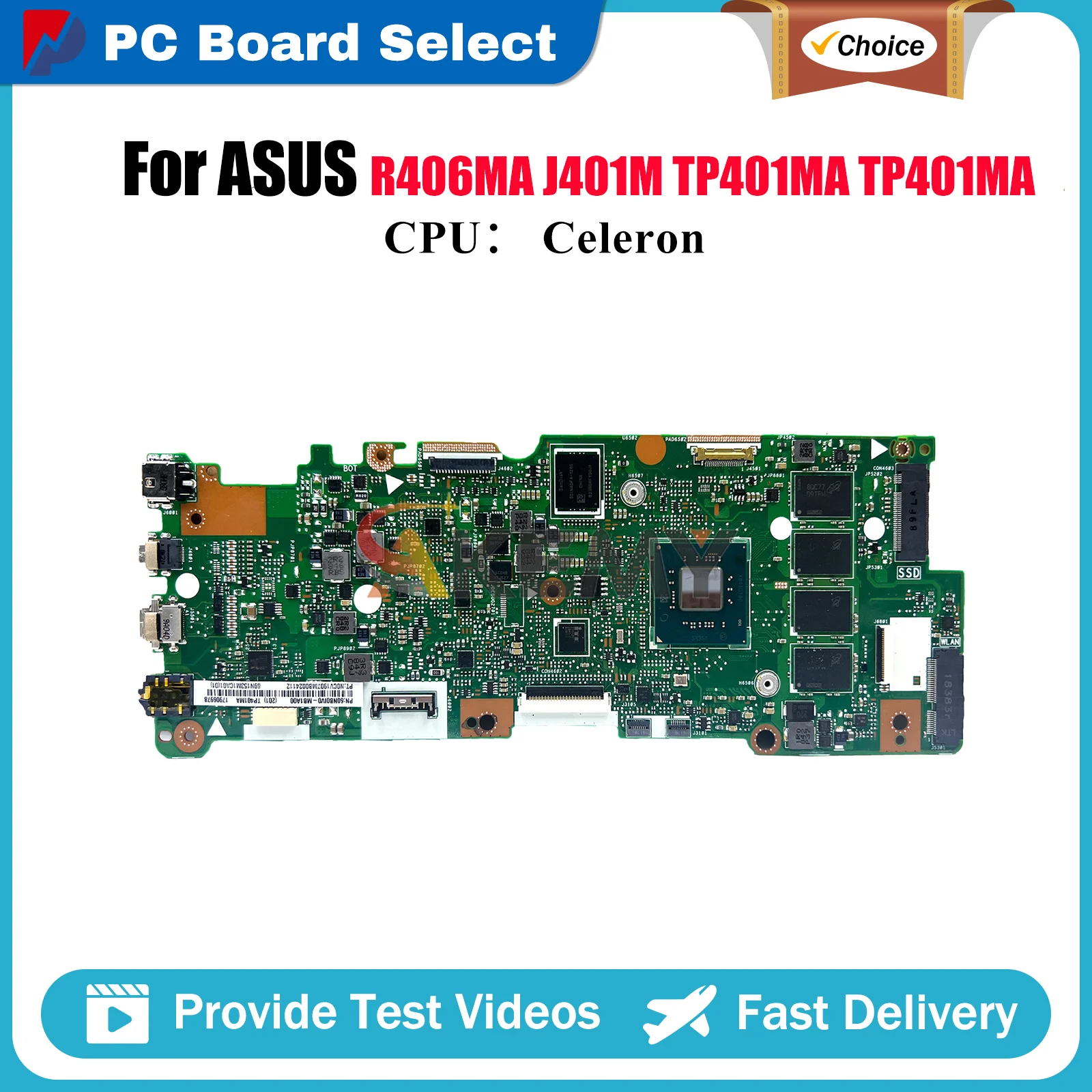 

TP401MA Laptop Motherboard For ASUS VivoBook Flip TP401MAS J401MA TP401MAR TP401MA R406MA TP401M Mainboard With Celeron CPU stk