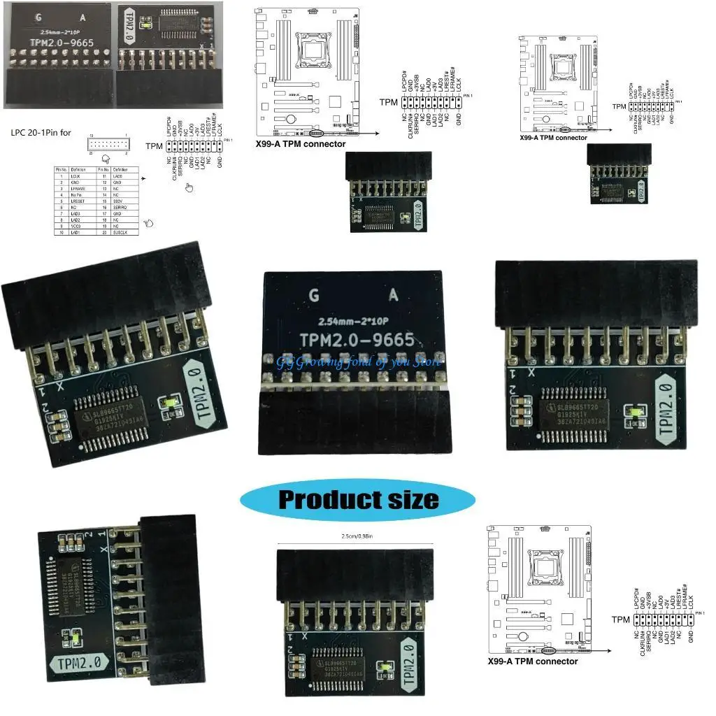 

H9EB Motherboard Repair TPM 2.0 Security Processor Module With DDR4 DDR3 Support