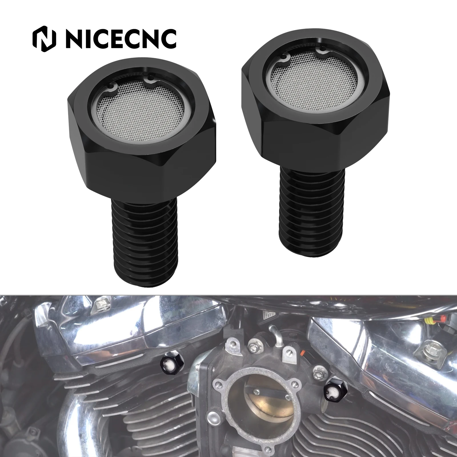Motorcycle Air Filter Breather Bolts for Harley Heritage Softail Classic FLSTC 88-2017 Softail Slim 12-17 Dyna Switchback 12-16