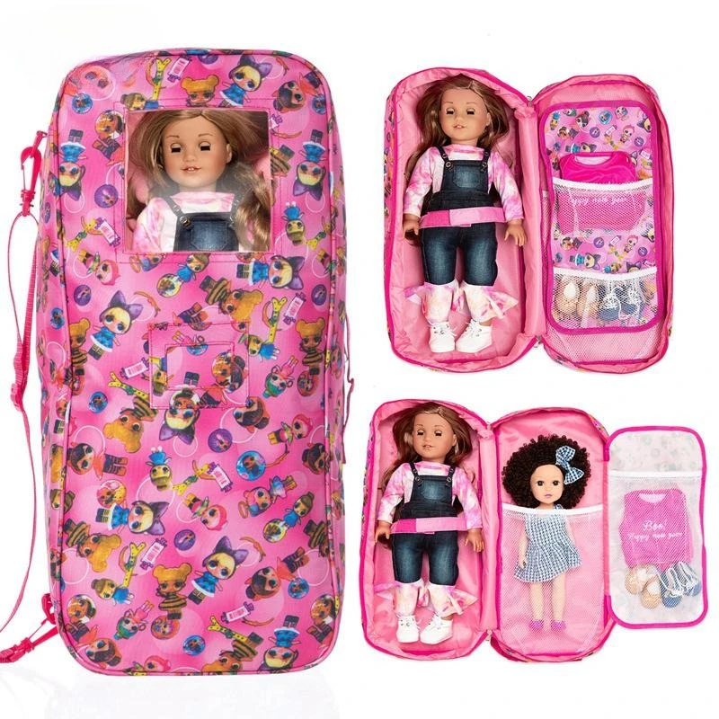 

Children's Toy Storage Bag 18 Inch American Girl Doll Shoulder Backpack for 43cm-51cm Doll Going Out Handbag
